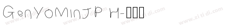 GenYoMinJP H字体转换